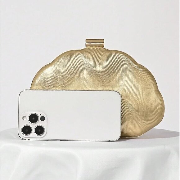 ZLM BAG US Acrylic Seashell Evening Clutch Purse Mini Chain  Women\'s Seashell Clutch Purse Mini Crossbody Evening Bag with Chain Strap